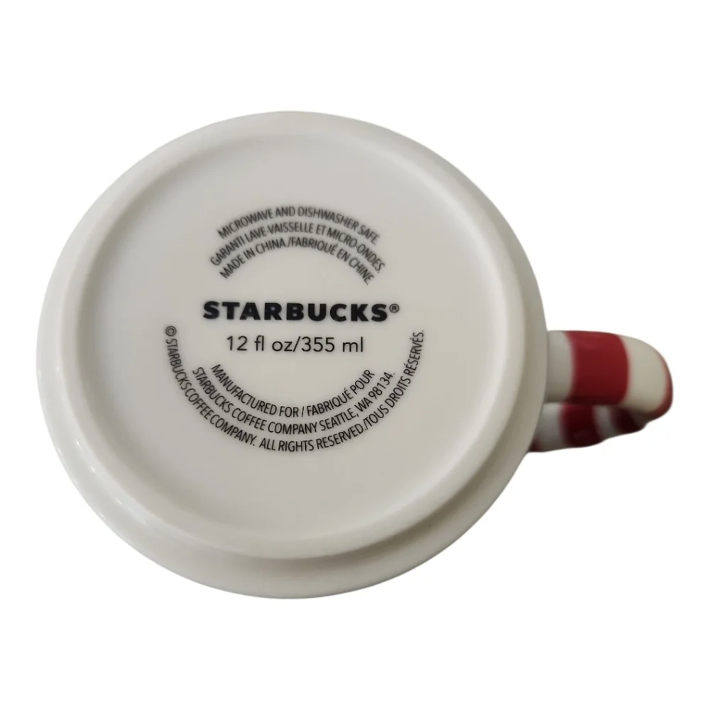 Starbucks Holiday Blue Christmas Tree with Red & White Candy Cane Handle 12 oz - Picture 4 of 4